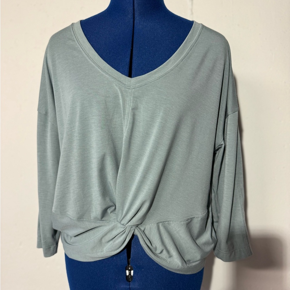 Athleta sage green V-Neck Top